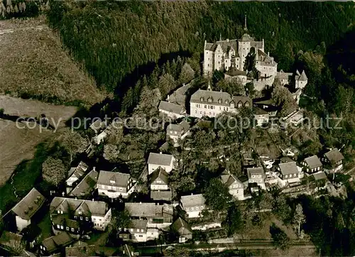 AK / Ansichtskarte Lauenstein_Oberfranken Fliegeraufnahme Burg Lauenstein im Frankenwald Lauenstein_Oberfranken