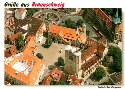 AK / Ansichtskarte Braunschweig Fliegeraufnahme Burgplatz m. Dom St. Blasii Braunschweig