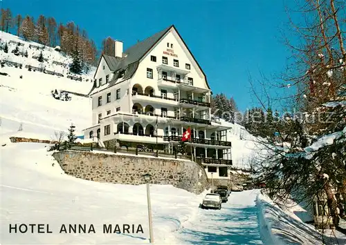 AK / Ansichtskarte Davos_Dorf_GR Hotel Anna Aussenansicht Winter Davos_Dorf_GR