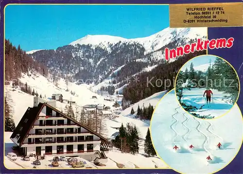 AK / Ansichtskarte Innerkrems_Krems_Kaernten Wintersportgebiet Winter Skilaeufer Innerkrems_Krems_Kaernten