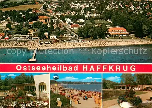 AK / Ansichtskarte Haffkrug_Ostseebad Fliegeraufnahme Strandpartien Haffkrug_Ostseebad