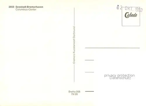 AK / Ansichtskarte Bremerhaven Columbus Center Bremerhaven