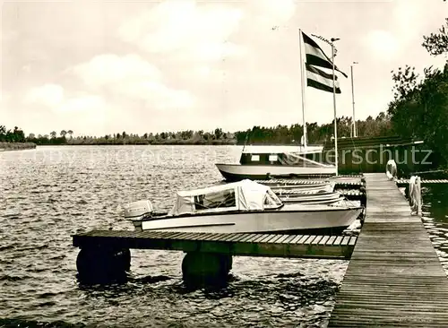 AK / Ansichtskarte Delve_Holstein Campingplatz Eidertal Bootssteg Delve_Holstein