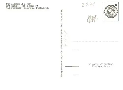 AK / Ansichtskarte Delve_Holstein Campingplatz Eidertal Bootssteg Delve_Holstein