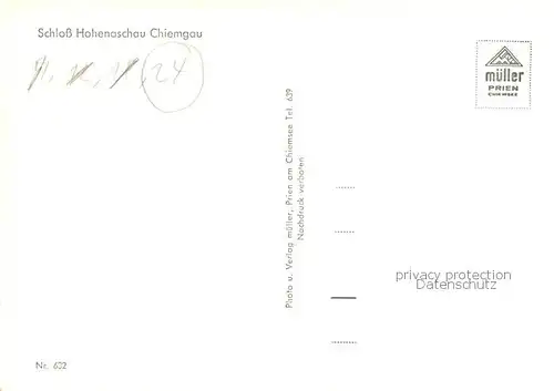 AK / Ansichtskarte Hohenaschau_Chiemgau Schloss Fliegeraufnahme Hohenaschau Chiemgau