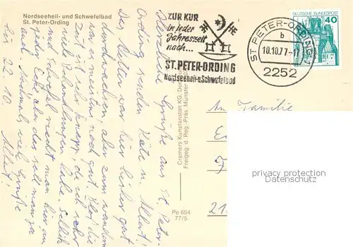 AK / Ansichtskarte St Peter Ording Fliegeraufnahme 