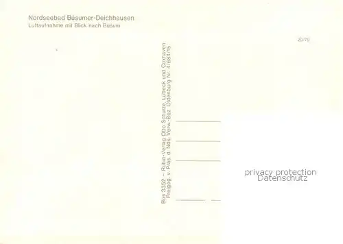 AK / Ansichtskarte Deichhausen_Buesum_Nordseebad Fliegeraufnahme 