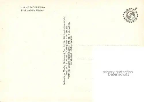 AK / Ansichtskarte Hitzacker_Elbe Altstadt Fliegeraufnahme Hitzacker Elbe