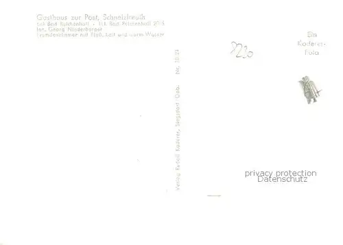 AK / Ansichtskarte Schneizlreuth Gasthaus zur Post Schneizlreuth