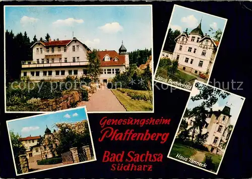 AK / Ansichtskarte Bad_Sachsa_Harz Genesungsheim Pfaffenberg Haus Buchenried Haus Tanneck Bad_Sachsa_Harz