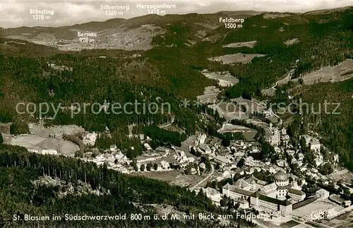 AK / Ansichtskarte St_Blasien Fliegeraufnahme mit Feldberg Bernau Herzogenhorn St_Blasien