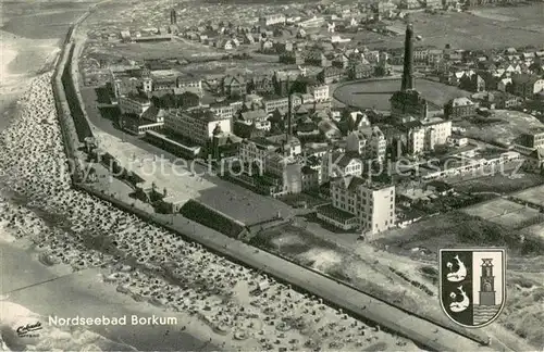 AK / Ansichtskarte Borkum_Nordseeheilbad Fliegeraufnahme 