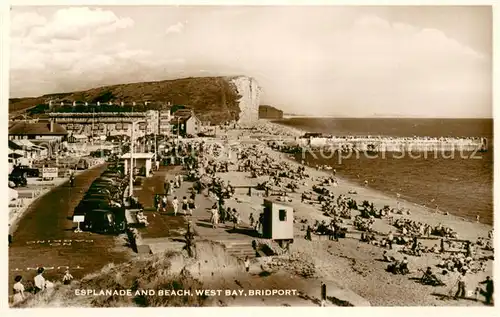 AK / Ansichtskarte Bridport_Dorset_UK Esplanade and Beach West Bay 