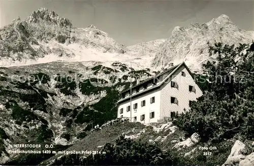 AK / Ansichtskarte Hinterstoder Prielschutzhaus mit grossem Priel Hinterstoder