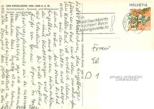 AK / Ansichtskarte Engelberg__OW Hallen und Freibad 