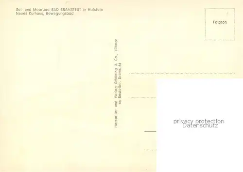 AK / Ansichtskarte Bad_Bramstedt Neues Kurhaus Bewegungsbad Bad_Bramstedt