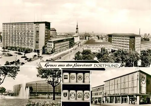 AK / Ansichtskarte Dortmund Stadtansicht Westfalenhalle Hauptbahnhof Dortmund