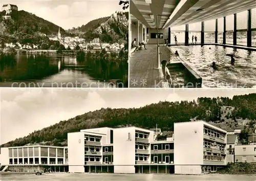 AK / Ansichtskarte Riedenburg_Altmuehltal Knabenrealschule mit Hallenbad Panorama Riedenburg Altmuehltal