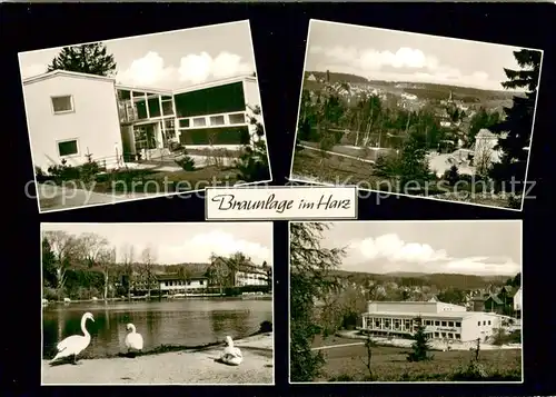 AK / Ansichtskarte Braunlage Kurmittelhaus Kurparkteich Blick auf den Ort Das Kurhaus Braunlage