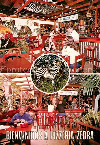 AK / Ansichtskarte Puerto de la Cruz_Tenerife_ES Restaurant Pizzeria Zebra Gastraeume 