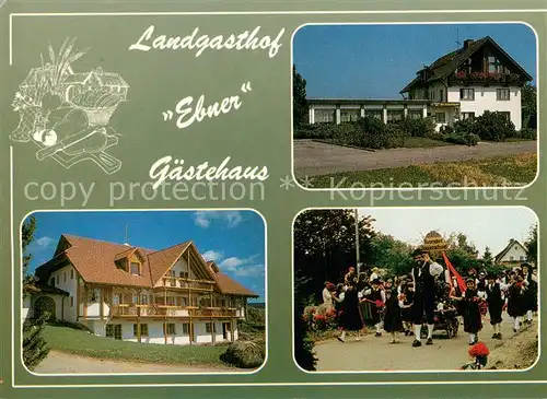 AK / Ansichtskarte Noeggenschwiel Landgasthof Ebner Gaestehaus Trachtenumzug Noeggenschwiel