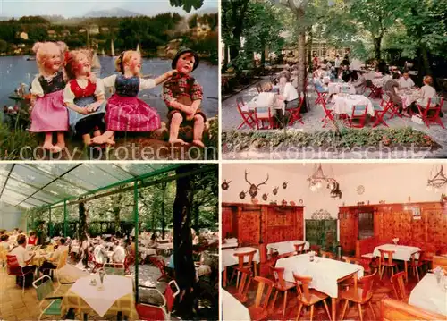AK / Ansichtskarte Velden__Woerthersee_AT Wein Restaurant Anni Wieser Gartenterrasse Gaststube 