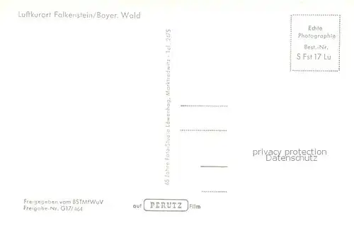 AK / Ansichtskarte Falkenstein_Bayerischer_Wald Fliegeraufnahme 