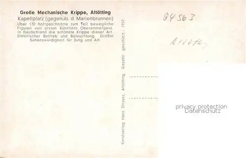 AK / Ansichtskarte Altoetting Teilansicht der grossen mechanischen Krippe am Kapellplatz Altoetting