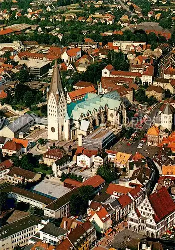 AK / Ansichtskarte Paderborn Fliegeraufnahme Kaiserplatz Dom Gaukirche Rathaus Paderborn