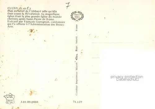 AK / Ansichtskarte Cluny_71 L Abbaye de Cluny avant la Revolution de 1789 
