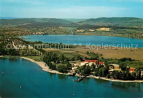 AK / Ansichtskarte Mettnau_Radolfzell_Bodensee Fliegeraufnahme Halbinsel Mettnau_Radolfzell