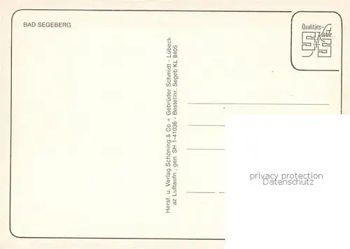 AK / Ansichtskarte Bad_Segeberg Fliegeraufnahme Bad_Segeberg