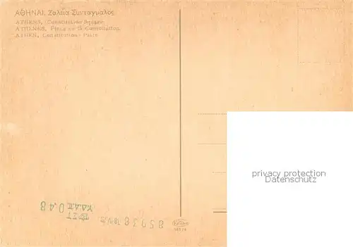 AK / Ansichtskarte Athens_Athen Constitution Square Athens Athen