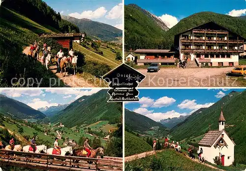 AK / Ansichtskarte St_Jakob_Ahrntal Hotel Kapellenhof Pferde Ausflug St_Jakob_Ahrntal