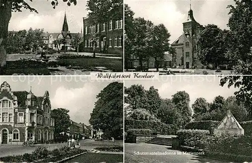 AK / Ansichtskarte Kevelaer Parkanlagen Rathaus Schutzmantelmadonna im Marienpark Kevelaer