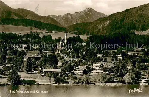 AK / Ansichtskarte Bad_Wiessee Ortsansicht mit Blick zum Kampen Tegernseer Berge Bad_Wiessee