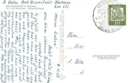 AK / Ansichtskarte Bad_Bramstedt Neues Kurhaus Sol  und Moorbad Bad_Bramstedt
