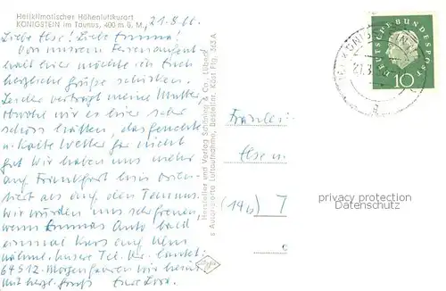 AK / Ansichtskarte Koenigstein_Taunus Heilklimatischer Hoehenluftkurort Koenigstein_Taunus