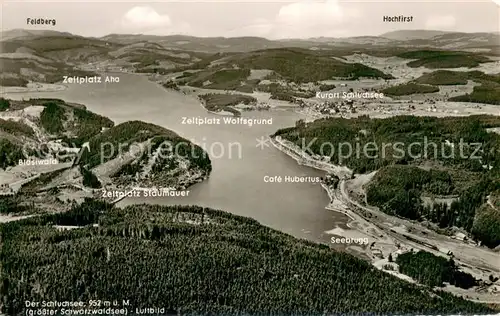 AK / Ansichtskarte Schluchsee Groesster Schwarzwaldsee mit Blick zum Feldberg und Hochfirst Schluchsee