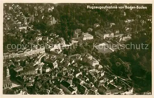 AK / Ansichtskarte Baden Baden Fliegeraufnahme Baden Baden