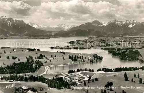 AK / Ansichtskarte Rosshaupten_Forggensee Panorama mit Tiroler Bergen Rosshaupten Forggensee