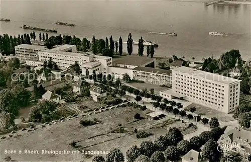 AK / Ansichtskarte Bonn_Rhein Rheinpartie mit Bundeshaus Bonn_Rhein