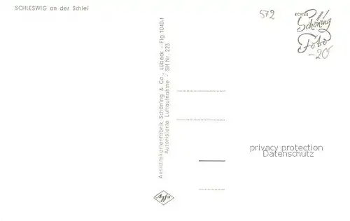 AK / Ansichtskarte Schleswig_Holstein Stadtbild mit Kirche Schlei Schleswig_Holstein