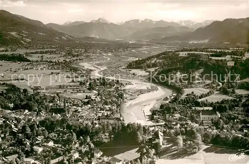 AK / Ansichtskarte Bad_Toelz Blick ins Isartal mit Juifen Demmeljoch Karwendel Bad_Toelz