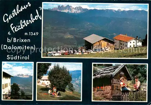 AK / Ansichtskarte Brixen_Suedtirol Gasthaus Feichterhof Teilansichten Brixen Suedtirol