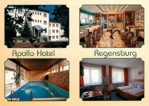 AK / Ansichtskarte Regensburg Apollo Hotel Teilansichten m. Hallenschwimmbad Informationen Regensburg