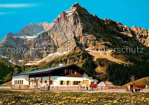 AK / Ansichtskarte Karwendel Rasthuette Eng Alm Aussenansicht Karwendel