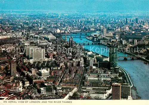 AK / Ansichtskarte London__UK Fliegeraufnahme River Thames 