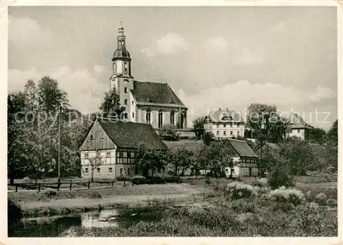 AK / Ansichtskarte Hainewalde Mandaupartie mit Kirche Hainewalde