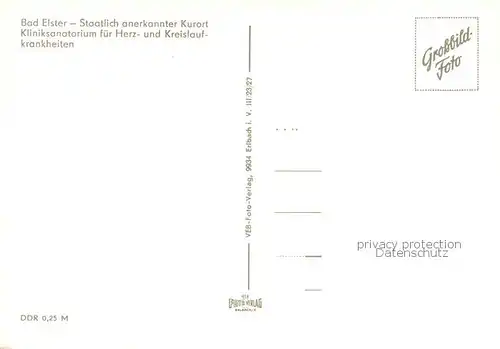 AK / Ansichtskarte Bad_Elster Kliniksanatorium Park Bad_Elster